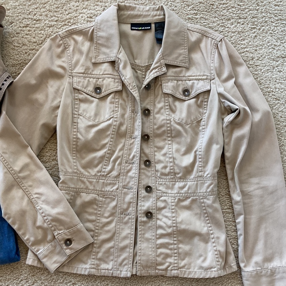 DKNY Jeans Khaki Jacket - Picture 2 of 7